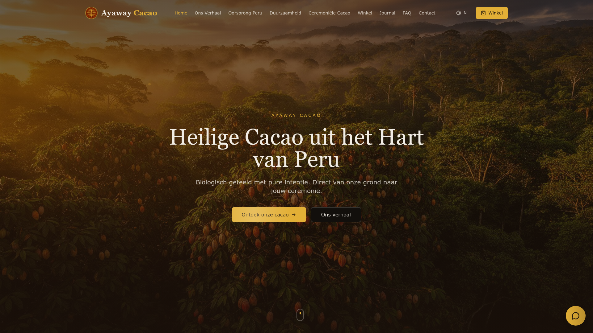 Website-Design für Ayaway Cacao — Markenauftritt & Onlineshop aus Peru → NL